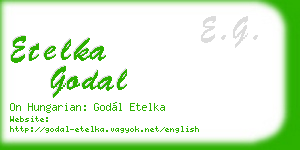 etelka godal business card
